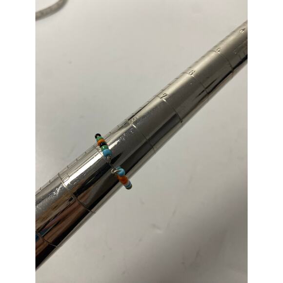 Colorful Handmade Seed Bead Ring - Size 9 - 90s Style - Picture 4 of 4